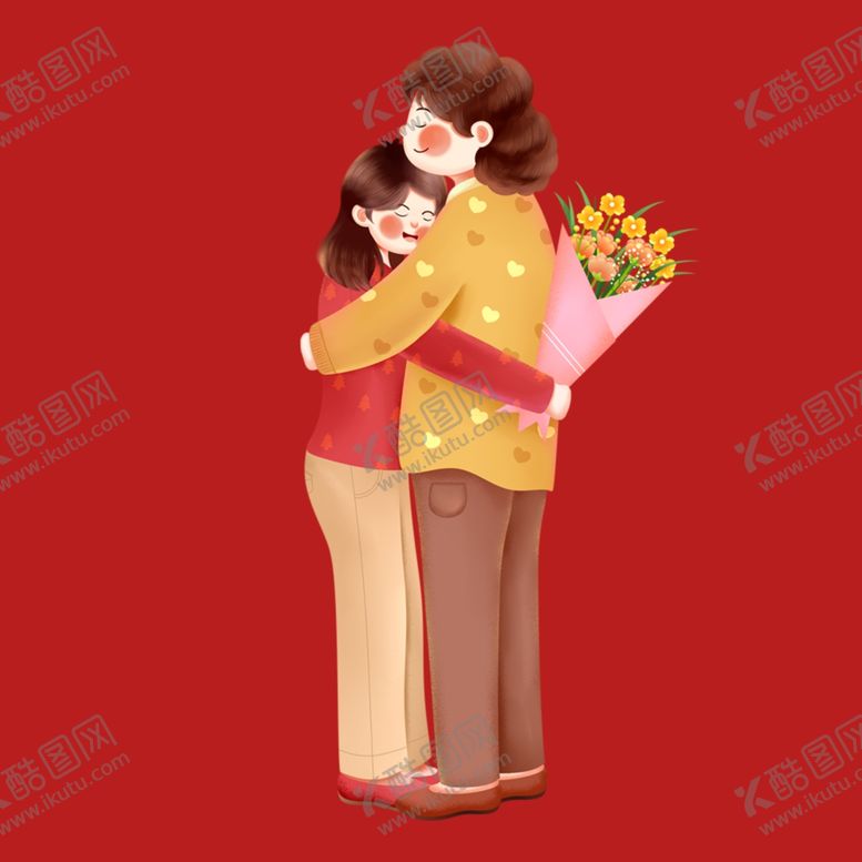 编号：74114502191548243098【酷图网】源文件下载-手绘亲子人物