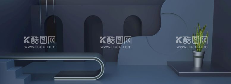 编号：30045101271305302455【酷图网】源文件下载-c4d模型psd格式电商展台