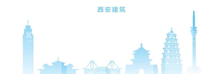 编号：71654309180607381964【酷图网】源文件下载-蓝色渐变线条建筑 西安