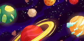 宇宙元素插画