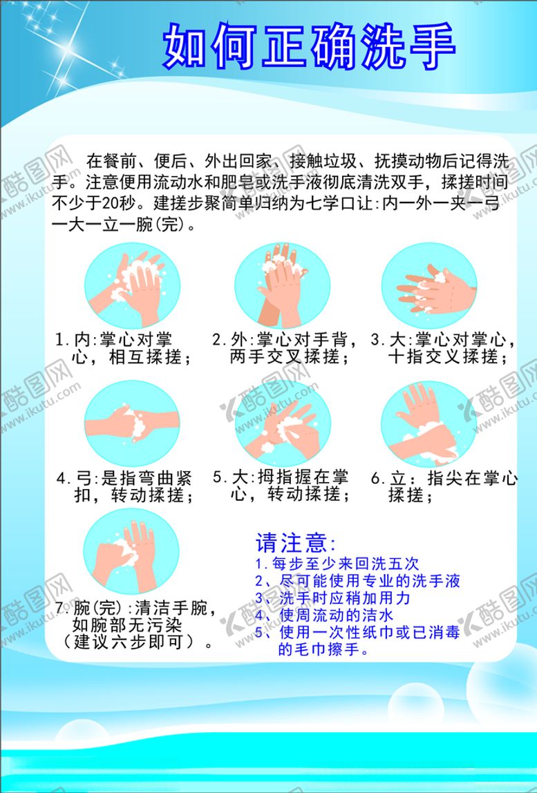 编号：98368009220143011662【酷图网】源文件下载-如何正确洗手