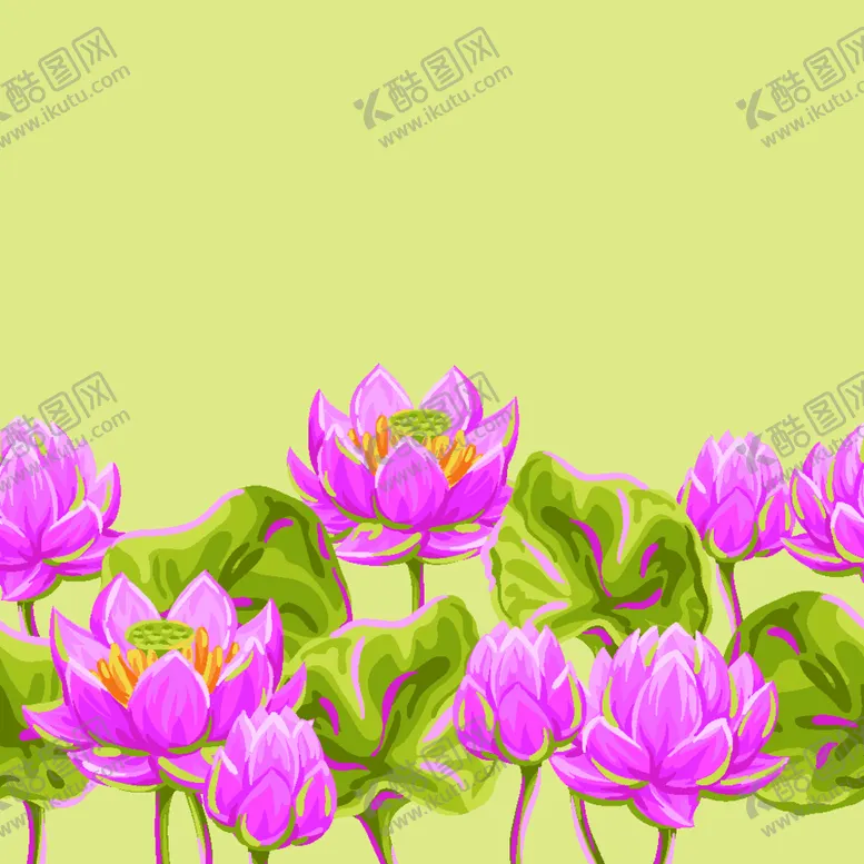 编号：12178011162306117028【酷图网】源文件下载-水彩荷花