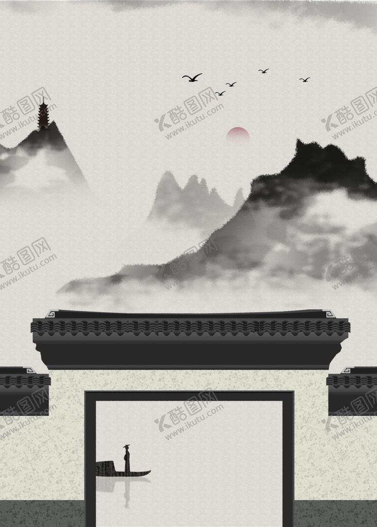 编号：38896007071006329463【酷图网】源文件下载-水墨装饰画