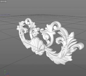 C4D模型欧式雕花