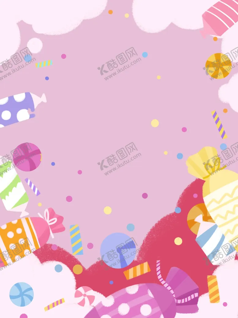 编号：80595805040125006435【酷图网】源文件下载-童真可爱糖果色的童年