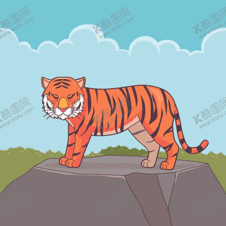 编号：73294310091811309017【酷图网】源文件下载-卡通老虎