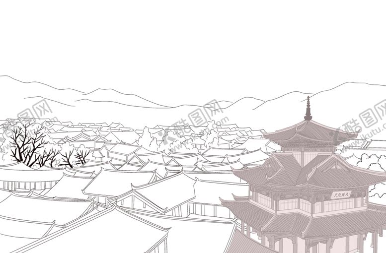 编号：57620301310453164769【酷图网】源文件下载-线描图