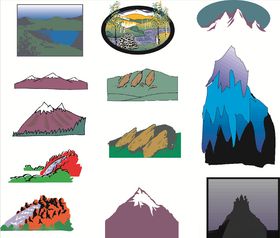 矢量山景画