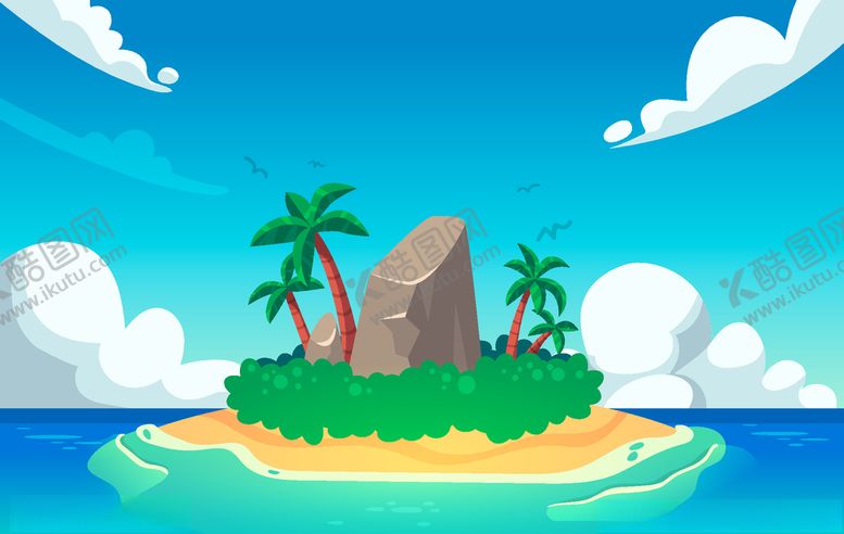 编号：33395510090350129723【酷图网】源文件下载-小岛自然风光