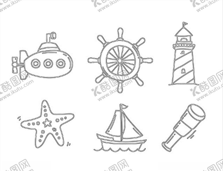 编号：57970310021447085643【酷图网】源文件下载-北欧装饰卡通图案船锚游泳圈