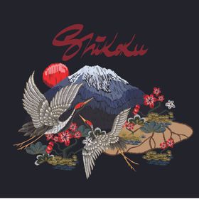 刺绣效果服装图案动物花