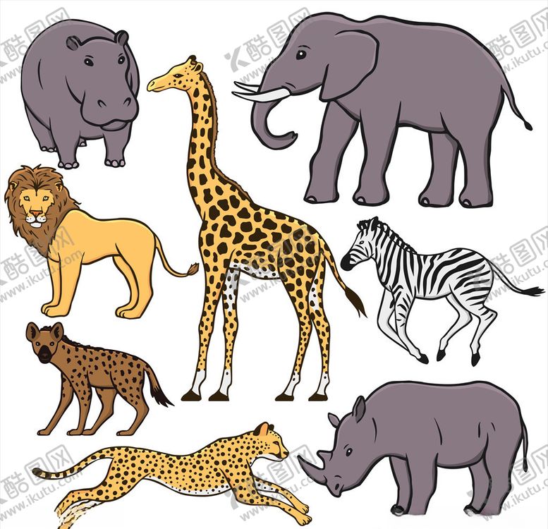 编号：41153210101957515660【酷图网】源文件下载-非洲动物