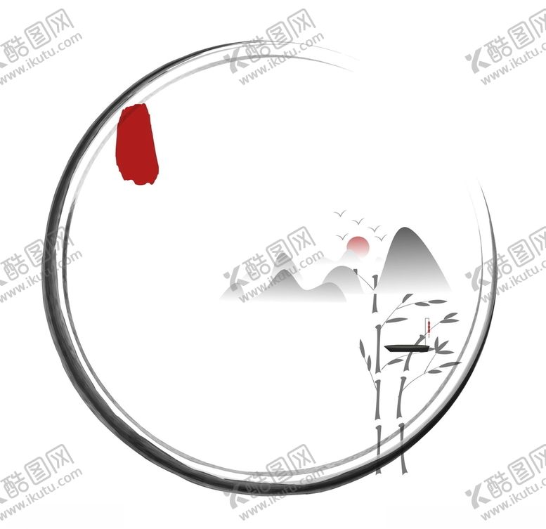 编号：32620804180913284730【酷图网】源文件下载-中式水墨边框中国风印章边框矢量