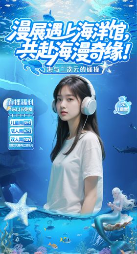 海洋馆直播间贴片