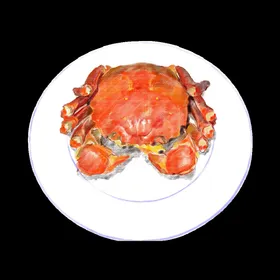 手绘美食海报图片菜单大闸蟹物节