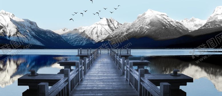 编号：10135501131219487752【酷图网】源文件下载-山川雪山风景装饰画