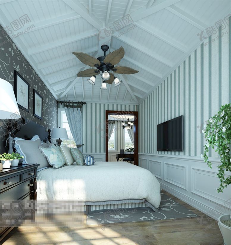 编号：41900211010642391483【酷图网】源文件下载-卧室效果图