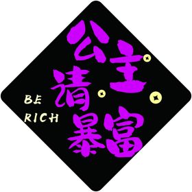 路标公主请开心生日卡