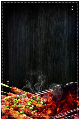 烧烤肉挂画文化
