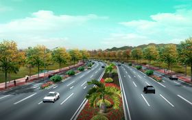 道路绿化景观效果图
