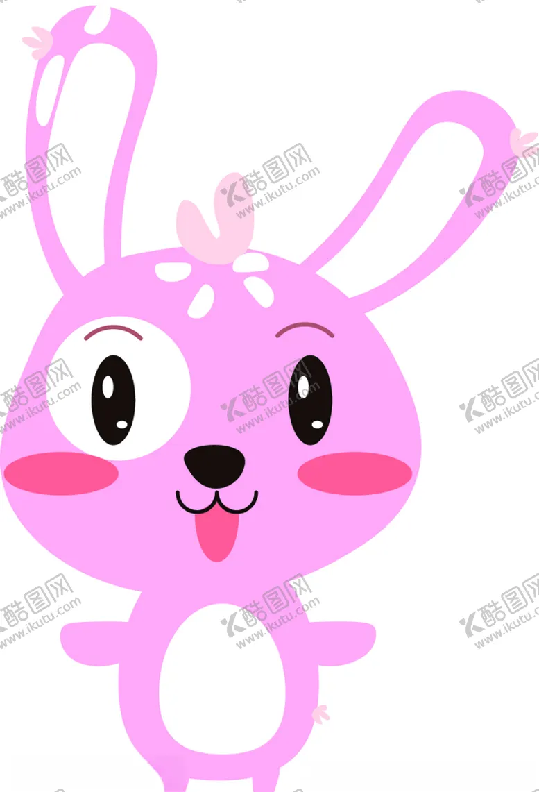编号：43272806272131295175【酷图网】源文件下载-手绘可爱卡通兔子矢量图
