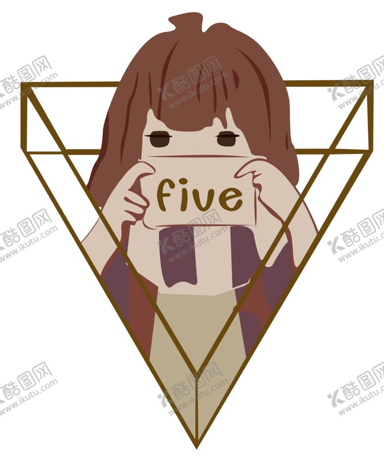 编号：18798310212310025315【酷图网】源文件下载-five【女】T恤卡通