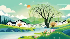 田园风光中的惬意乡村生活