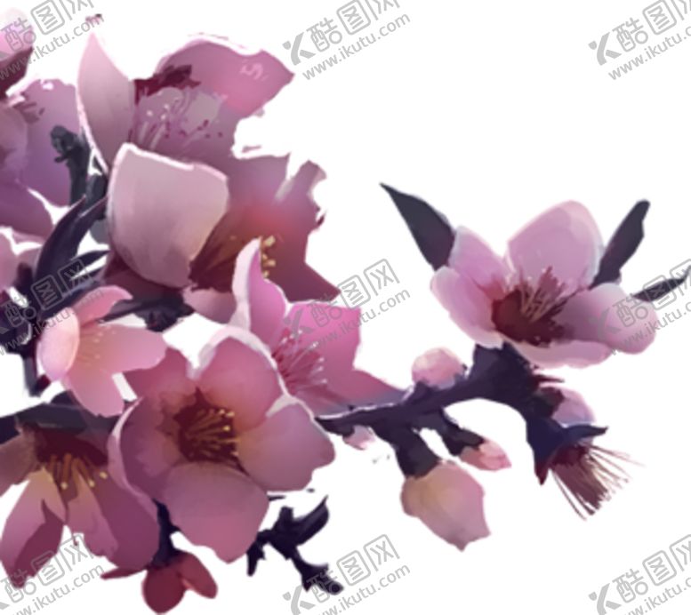 编号：96793210301528015043【酷图网】源文件下载-手绘桃花