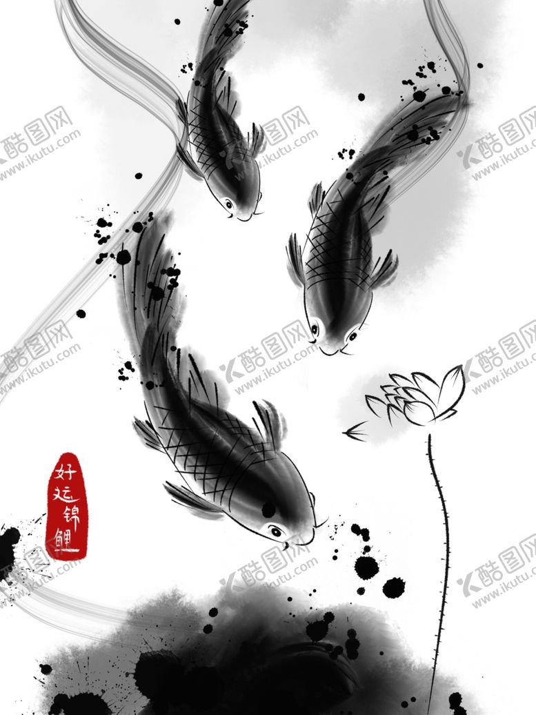 编号：30210105061316568613【酷图网】源文件下载-水墨动物印花图片