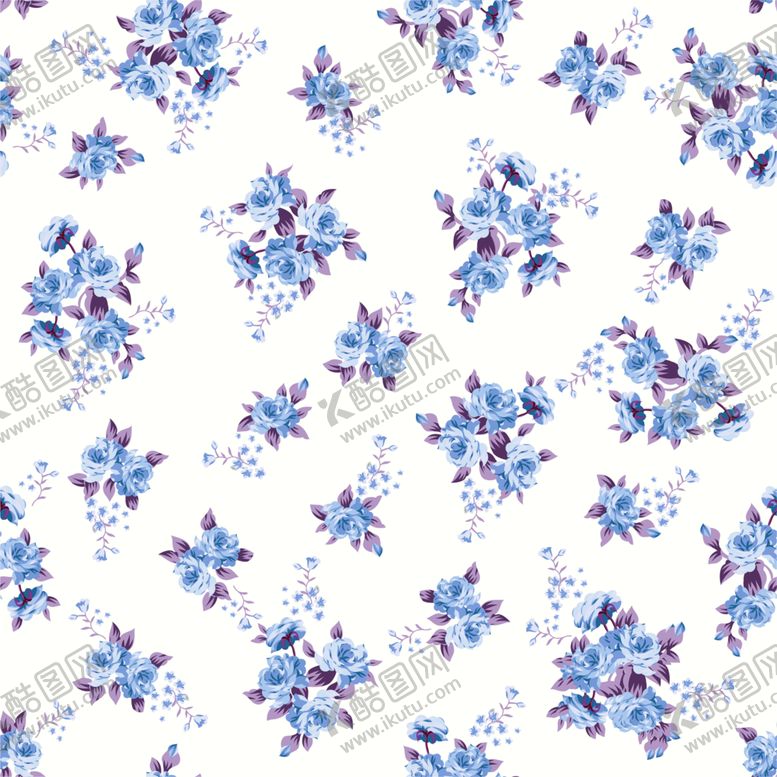 编号：23131304022358426079【酷图网】源文件下载-蓝白碎花图案