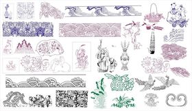 中式传统建筑雕花装饰图案