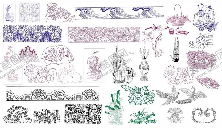 编号：35549511021526352619【酷图网】源文件下载-花纹花边传统图案装饰雕花