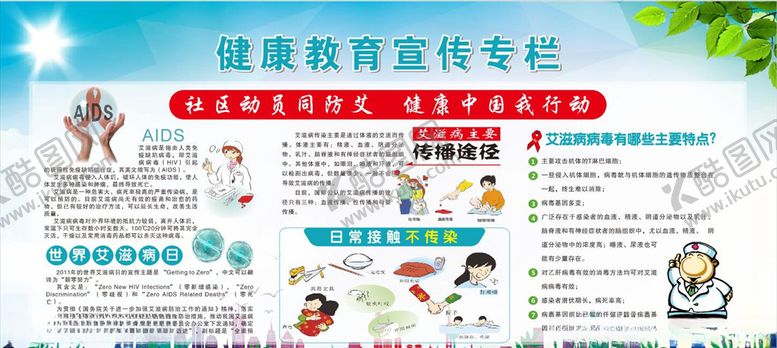 编号：62522409281833154433【酷图网】源文件下载-防艾宣传栏