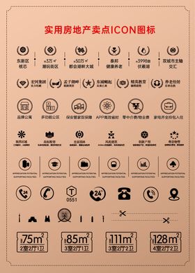 实用房地产卖点ICON图标