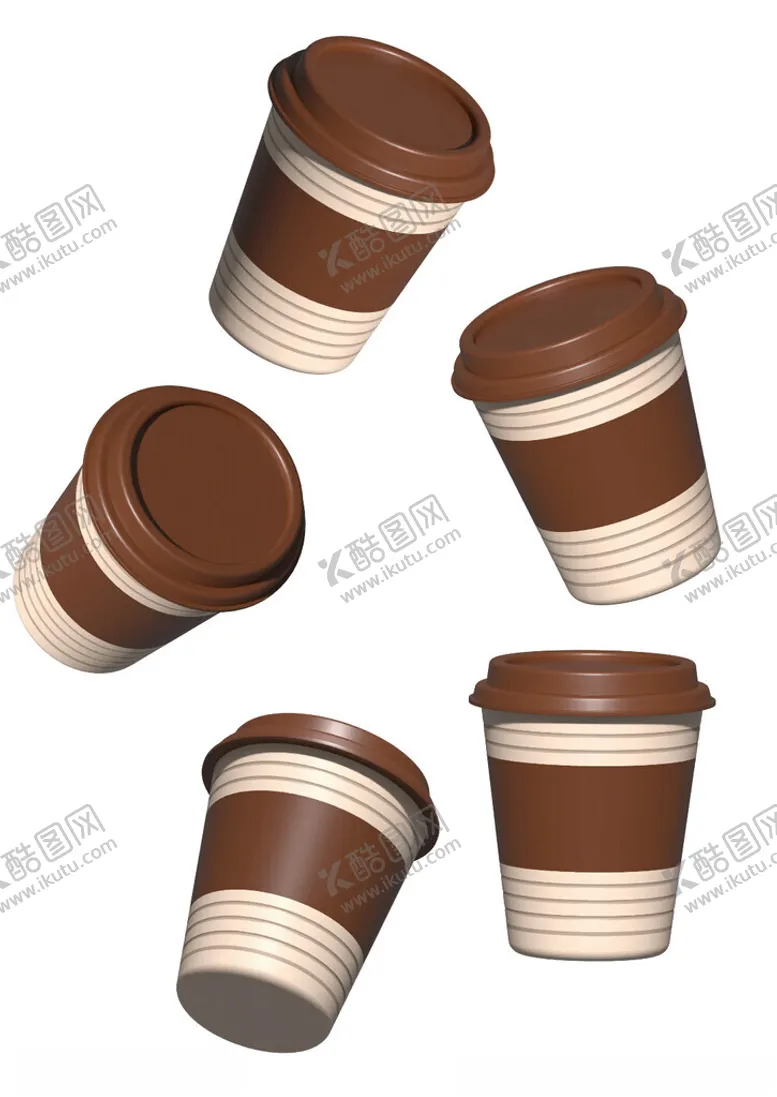编号：61933001300749267687【酷图网】源文件下载-咖啡杯3D素材源文件可编辑多角