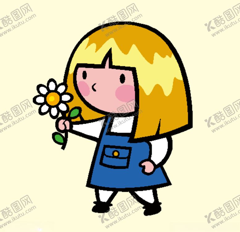 编号：52704507021220543260【酷图网】源文件下载-拿花的女孩