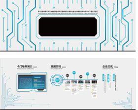 企业科技文化墙背景板