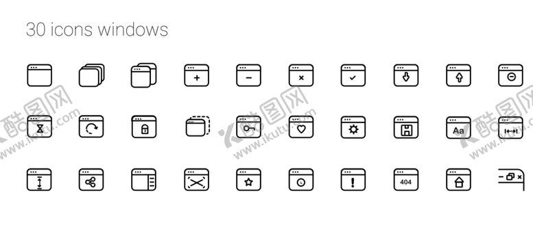 编号：84884811011153503463【酷图网】源文件下载-线性办公图标