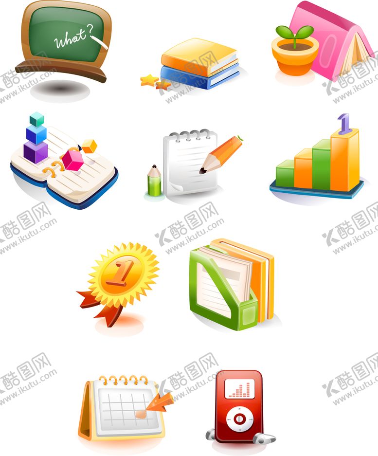 编号：81420909140637172175【酷图网】源文件下载-教育应用图标