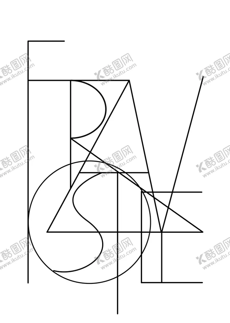 编号：16473010010702056973【酷图网】源文件下载-连线字母海报