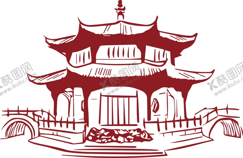 编号：23780509270822584921【酷图网】源文件下载-古塔线稿