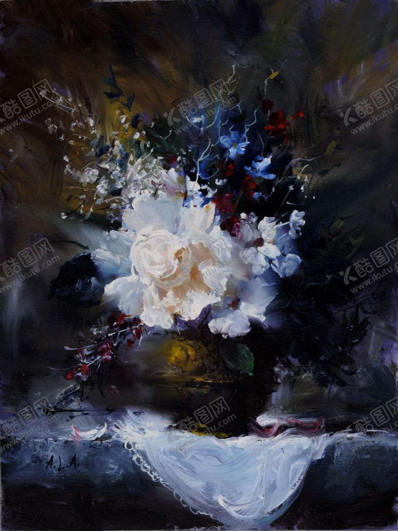 编号：54921301202118512687【酷图网】源文件下载-花卉静物油画