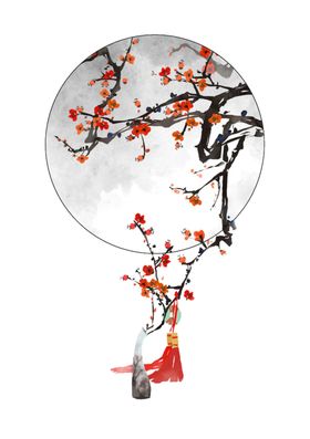 中国风水墨梅