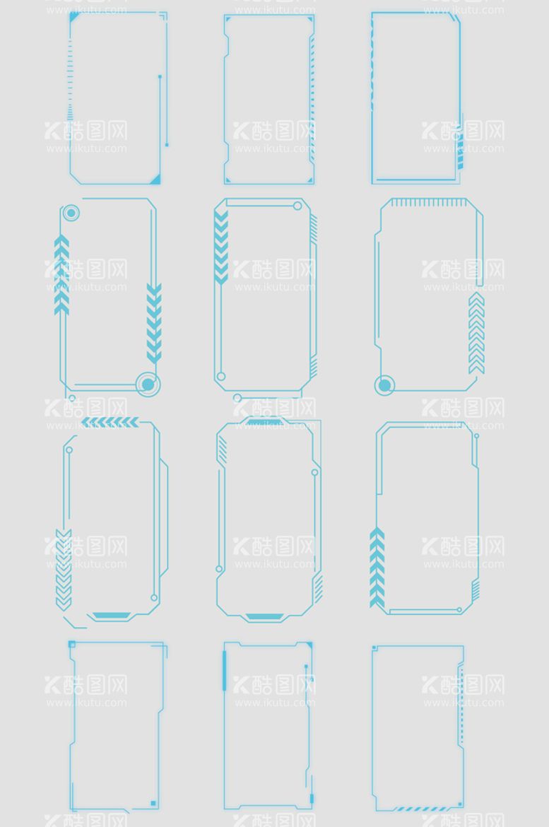 编号：41583210010944228157【酷图网】源文件下载-AI矢量科技边框