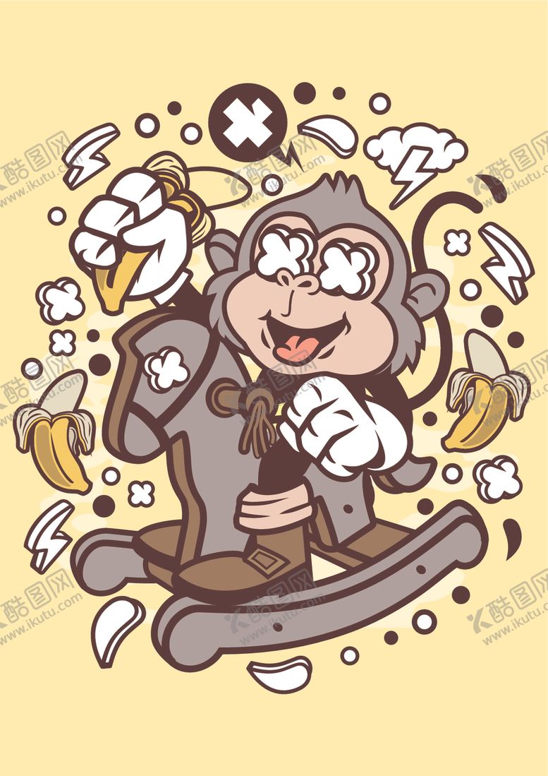 编号：61786309130312209526【酷图网】源文件下载-嘻哈创意卡通印花图案