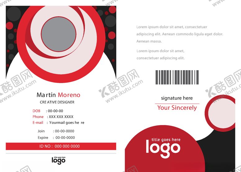 编号：38570910031607447940【酷图网】源文件下载-工作证