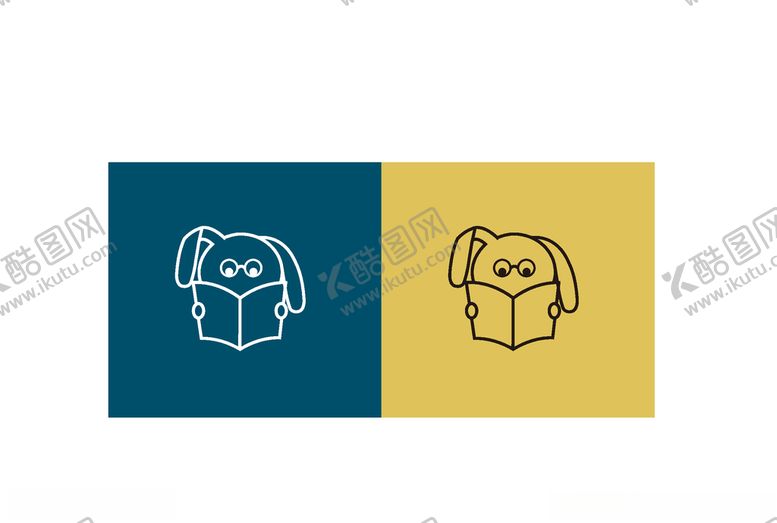 编号：31462507061355454766【酷图网】源文件下载-看书的兔子logo设计