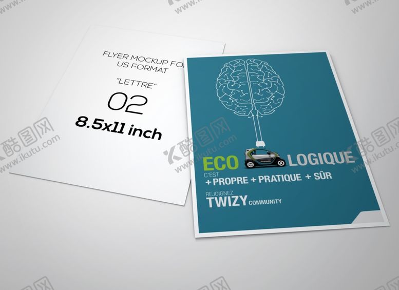 编号：99251310042309384914【酷图网】源文件下载-双色宣传单样机