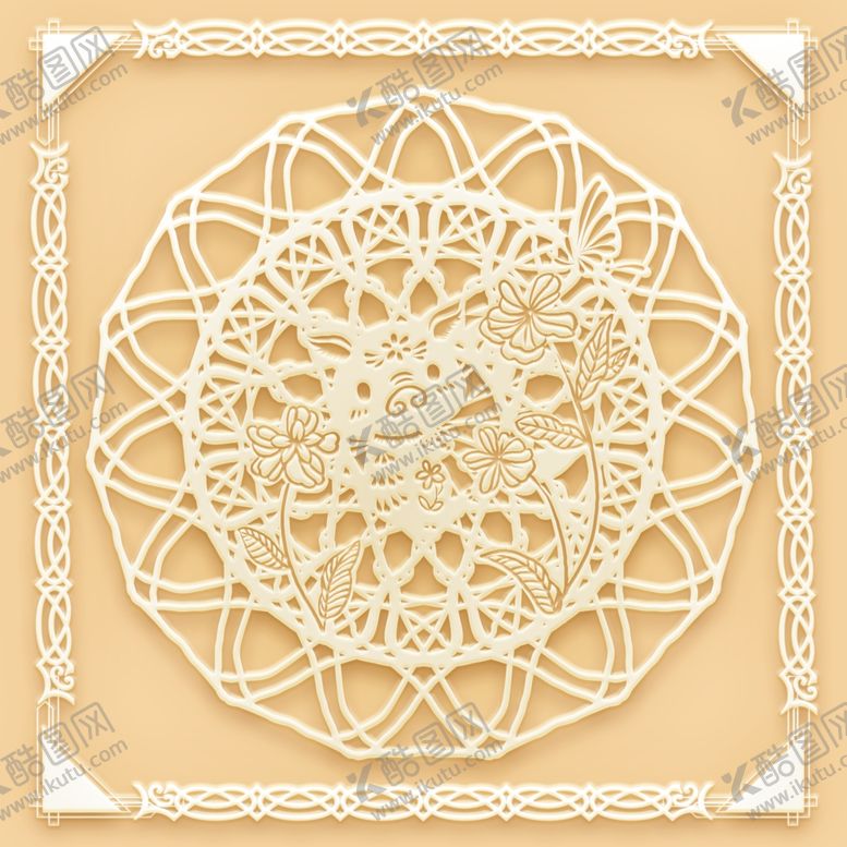 编号：29233810111443572515【酷图网】源文件下载-吊顶天花玉雕八边形图腾