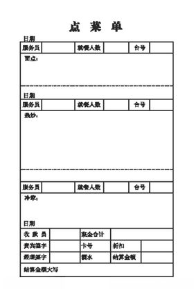 点菜单